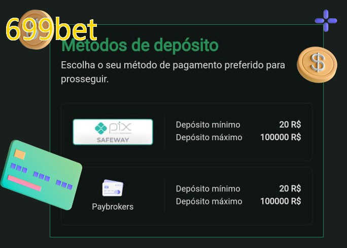 O cassino 699betbet oferece uma grande variedade de métodos de pagamento
